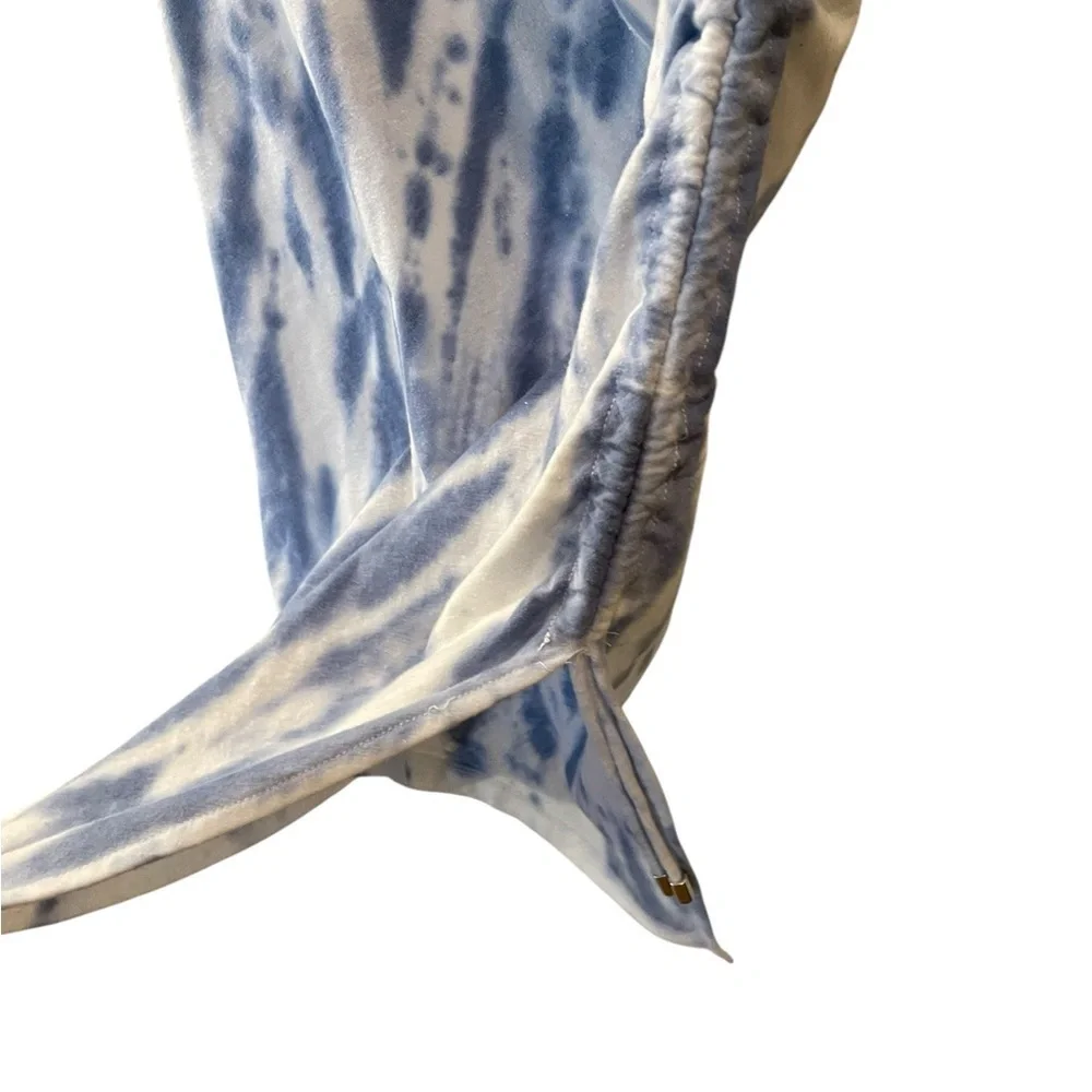 Skinnygirl Connie Women’s Side Ruched Midi Tank Dress Blue Tie Dye Size: Large - Picture 6 of 13